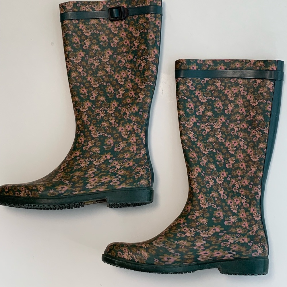 Urban Outfitters Floral Rain Boots